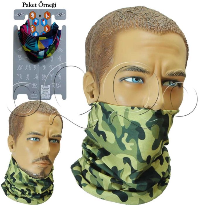 Buff, boyunluk Kamuflaj Tema-137