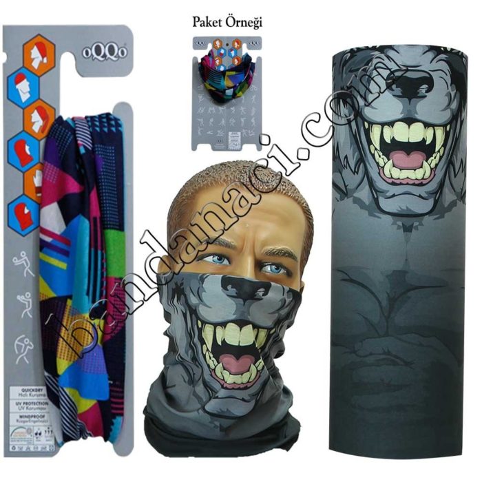 buff, bandana, boyunluk, wolf tema-195